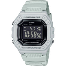Casio W-218H-8BVEF Ανδρικό Ψηφιακό Ρολόι με Λευκό Καουτσούκ Λουράκι